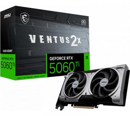 Placa de Video MSI GeForce RTX 5060 Ti 16GB VENTUS 2X OC PLUS