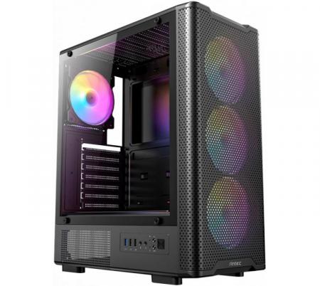 Gabinete Antec VX310 RGB Black 4x120mm Vidrio Templado