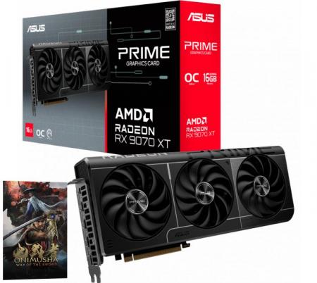 Placa de Video ASUS PRIME Radeon RX 9070 XT 16GB GDDR6 OC