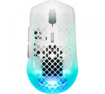 Mouse SteelSeries Aerox 3 Gen2 Wireless 2.4Ghz Bluetooth Polling 4K Sensor Truemove 26K White