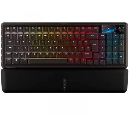 Teclado Mecanico Corsair VANGUARD 96 PRO Hall Effect 8000Hz Hyper Polling Switch MGX Hyperdrive Pantalla LCD RGB ICUE
