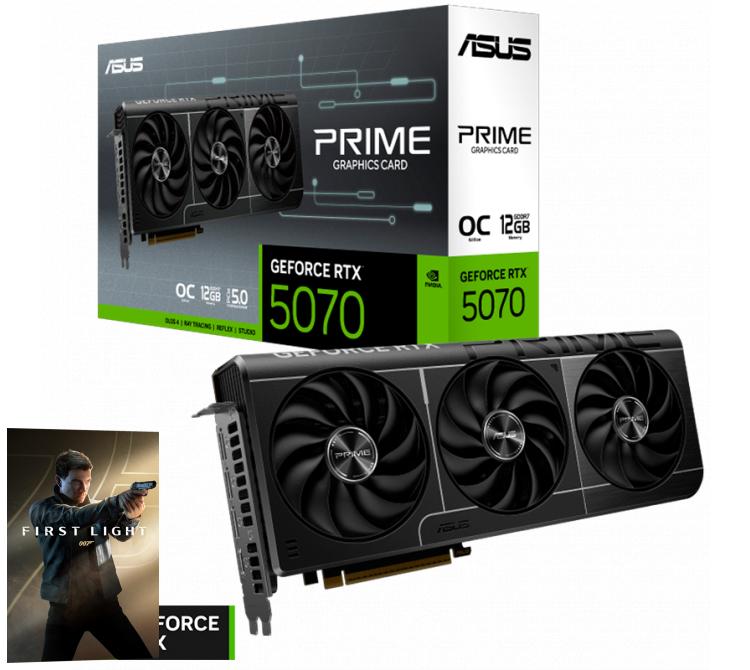 Placa de Video ASUS PRIME GeForce RTX 5070 12GB GDDR7 OC BULK - OUTLET