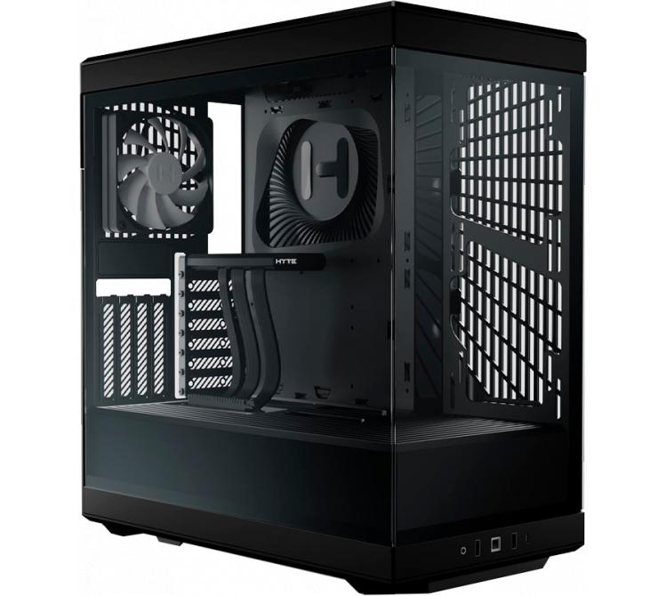 Gabinete HYTE Y40 Pitch Black Vidrio Templado 2x120mm Fans Vertical GPU Mount Inc. Cable Riser PCIe 4x16 USB-C 3.2 BULK - OUTLET
