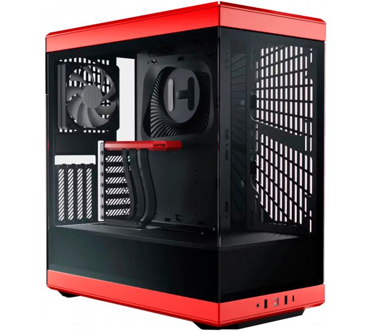 Gabinete HYTE Y40 Black Cherry Vidrio Templado 2x120mm Fans Vertical GPU Mount Inc. Cable Riser PCIe 4x16 USB-C 3.2 Marca: BULK - OUTLET