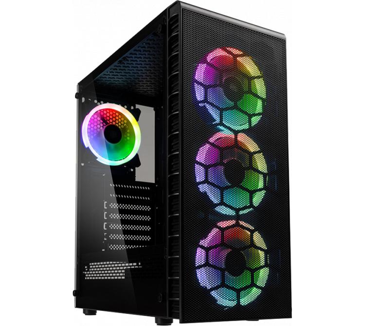 Gabinete Kolink Observatory Lite Mesh 4x120mm Coolers ARGB Vidrio Templado BULK - OUTLET