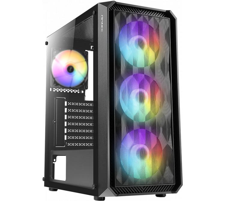 Gabinete Antec NX292 ARGB MESH Black 4x120mm ARGB Fans Vidrio Templado BULK - OUTLET