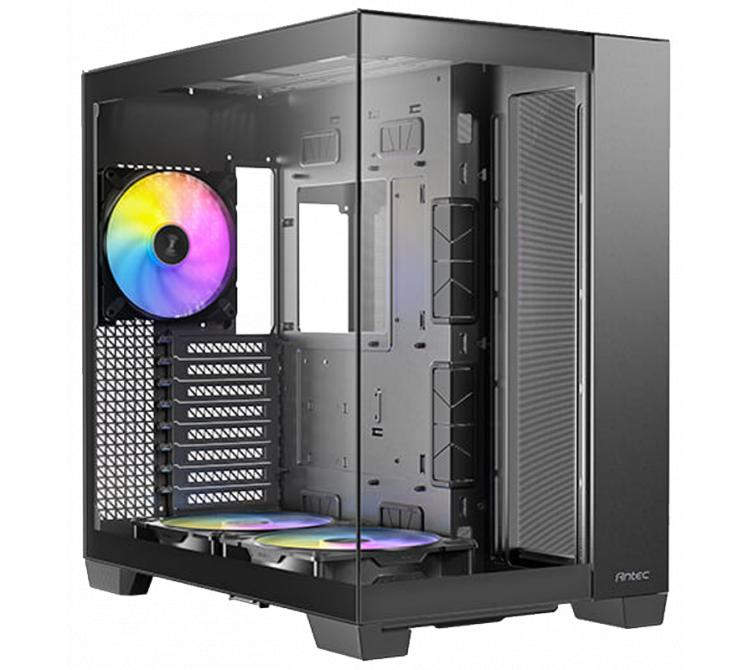 Gabinete Antec C8 ARGB Black 2x160mm Reverse Fans + 1x140mm ARGB Fan Vidrio Templado 270° Dual Chamber USB-C BULK - OUTLET
