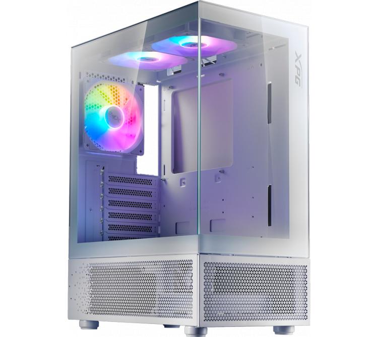 Gabinete XPG Invader X Mini White 5x120mm ARGB Fan Vidrio Templado BULK - OUTLET