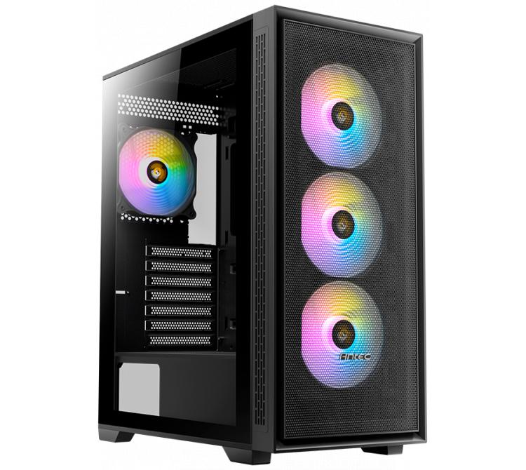 Gabinete Antec AX81 RGB ELITE Black Mesh 4x120mm RGB Fixed Fans Vidrio Templado BULK - OUTLET