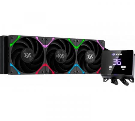 Cooler CPU XYZ HYDROTEMP AIO 360 ARGB Black LCD Display Water Cooler  BULK - OUTLET