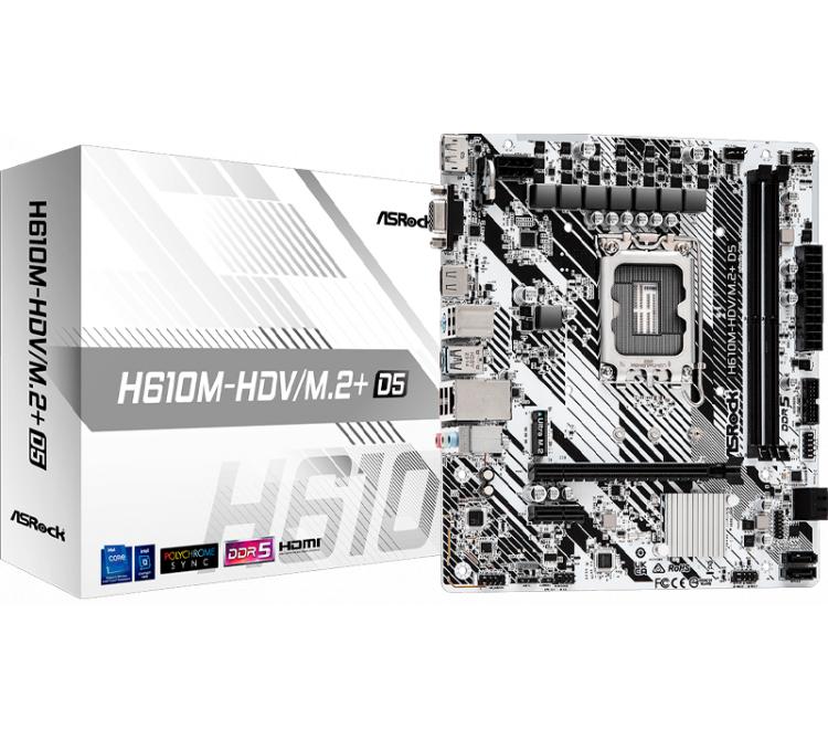 Mother Asrock H610M-HDV/M2+ DDR5 S1700 BULK - OUTLET