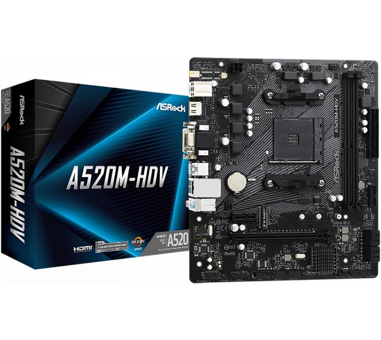 Mother Asrock A520M-HDV AM4 OEM - OUTLET