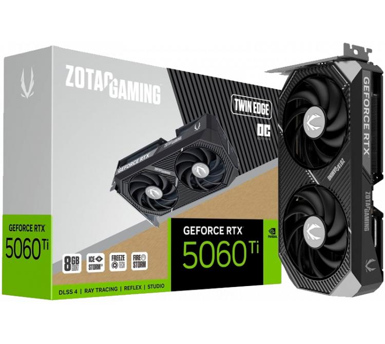 Placa de Video Zotac GeForce RTX 5060 Ti 8GB GDDR7 Twin Edge OC