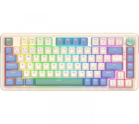 Teclado Mecanico Redragon K673 Ucal PRO Wireless Bluetooth 75% Switch Linear RED Cream/Purple/Green RGB ESP