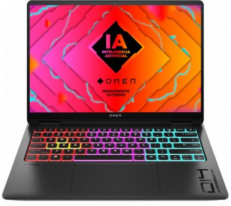 Notebook Gamer HP OMEN 14 14" Intel Core Ultra 9 185H 32GB DDR5 SSD 2TB RTX 4070 8GB Win11 Black 14-FA0004LA