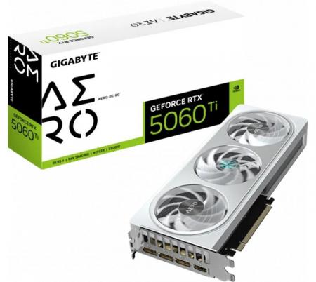 Placa de Video Gigabyte GeForce RTX 5060 Ti 8GB GDDR7 AERO OC