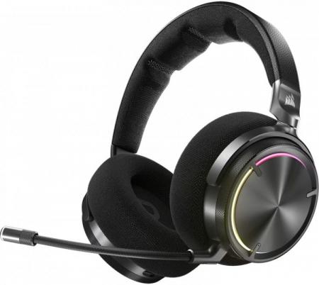 Auriculares Corsair Virtuoso MAX Wireless 2.4Ghz Bluetooth Premium Dolby Atmos Black USB-C 60Hs PC/PS/NINTENDO/MAC - OUTLET