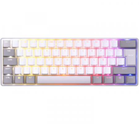 Teclado Magnetico Corsair Clipper PRO Mini 65% HyperPolling 8000Mhz Hall Effect Switch MGX HYPERDRIVE CORE White RGB IP57