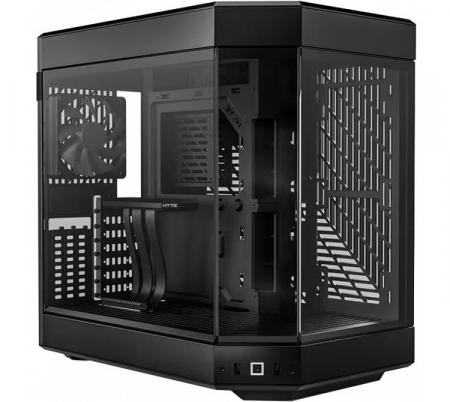 Gabinete HYTE Y60 Pitch Black Vidrio Templado 3x120mm Flow FE12 Fans Vertical GPU Mount Inc. Cable Riser PCIe 4x16 - OUTLET