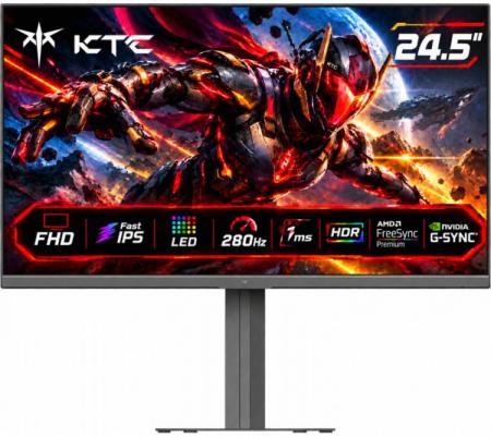 Monitor Gamer KTC 25GE670 24.5" FHD Fast IPS 280Hz HDR400 FreeSync Premium G-SYNC