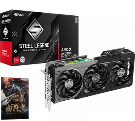 Placa de Video Asrock Radeon RX 9070 GRE 12GB GDDR6 Steel Legend Dark
