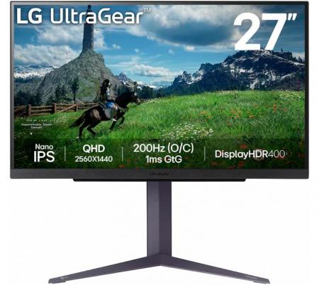 Monitor Gamer LG Ultragear 27GS85Q-B 27" QHD NANO IPS 180Hz G-Sync FreeSync - Usado en evento