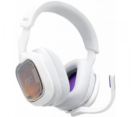 Auriculares Logitech Astro A30 Wireless Lightspeed 2.4Ghz White Purple PC/PS 27Hs - Usado en evento