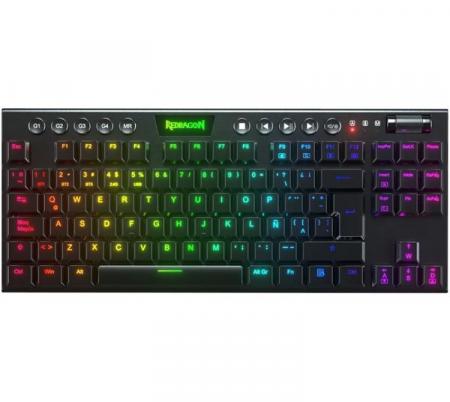 Teclado Mecanico Redragon Horus K622 RGB TKL Low Profile Switch Red  - Usado en evento