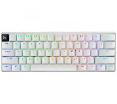 Teclado Mecanico Logitech PRO X 60 Wireless Lightspeed 2.4Ghz Bluetooth White Switch GX RGB 65Hs - Usado en evento
