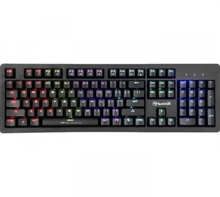Teclado Mecanico Marvo Scorpion KG916 RGB Rainbow Switch Blue - Usado en evento