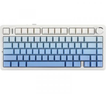 Teclado Mecanico Aula F75 Wireless 2.4Ghz Bluetooth Degrade Blue RGB USB-C