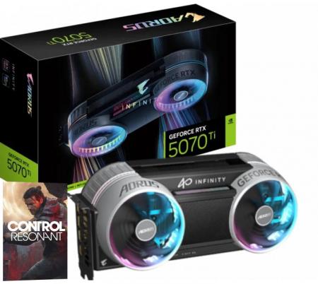 Placa de Video Gigabyte AORUS GeForce RTX 5070 Ti 16GB GDDR7 INFINITY