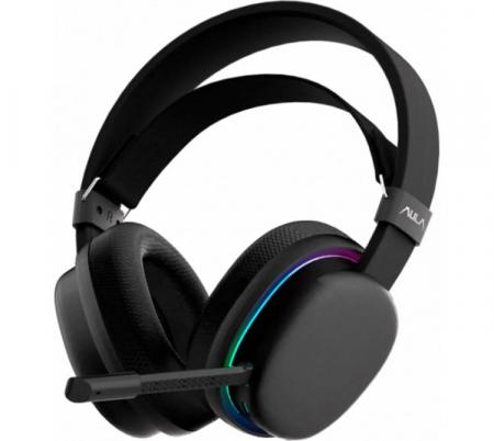 Auriculares Aula G7 Wireless 2.4Ghz Bluetooth Audio Spacial 7.1 Black USB-C
