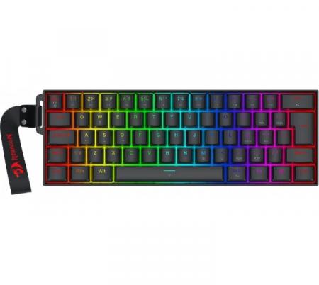 Teclado MagneticoMecanico Redragon K617 Fizz 60% Rapid Trigger 8K Hz Black RGB